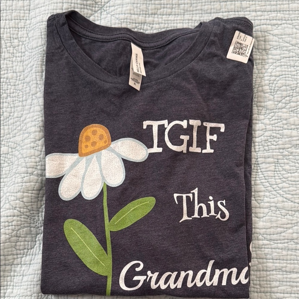 Fifth Sun Gray and Green Short Sleeve Tees with Floral Graphics